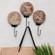 3 Pieces Brown Wooden Bird Design Hooks For Keys